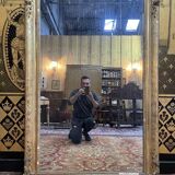 Napoleon III style mirror in gilded wood