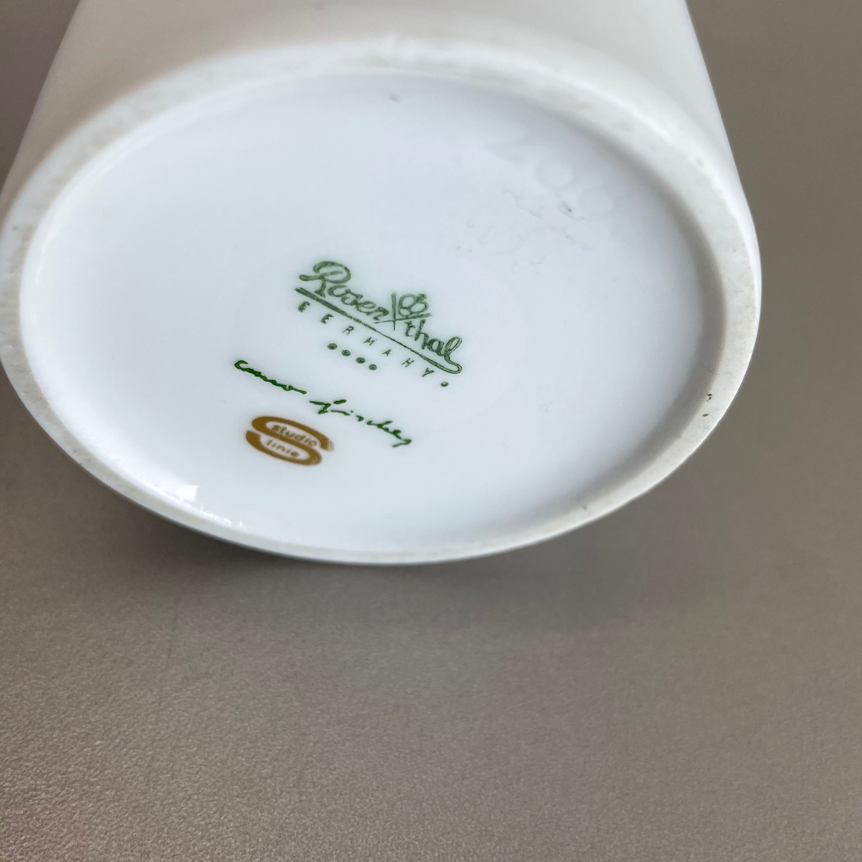 Set of 2 Abstract porcelain Vases by Cuno Fischer for Rosenthal, Germany, 1980s