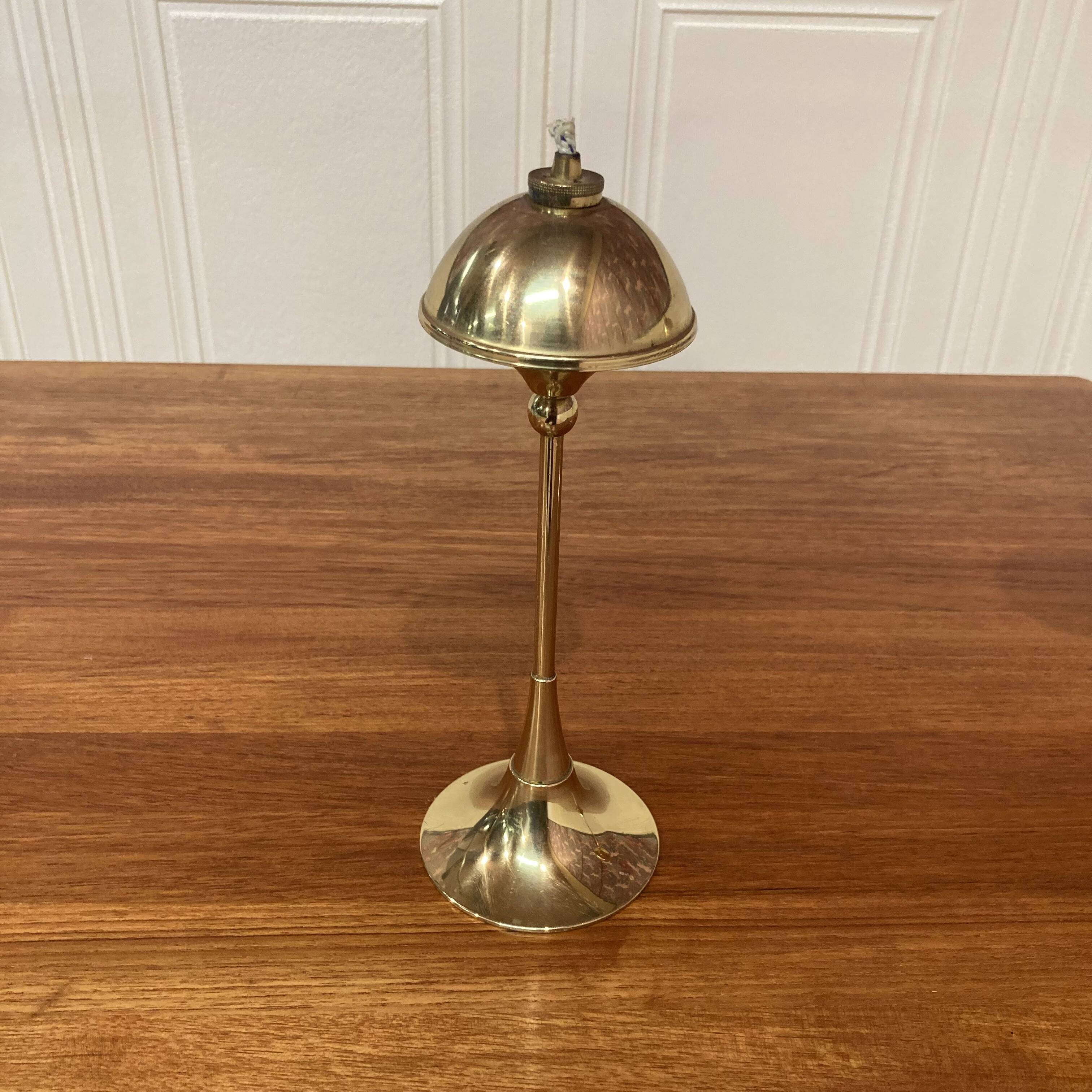 Pair of 1960s Scandinavian design oil lamps.