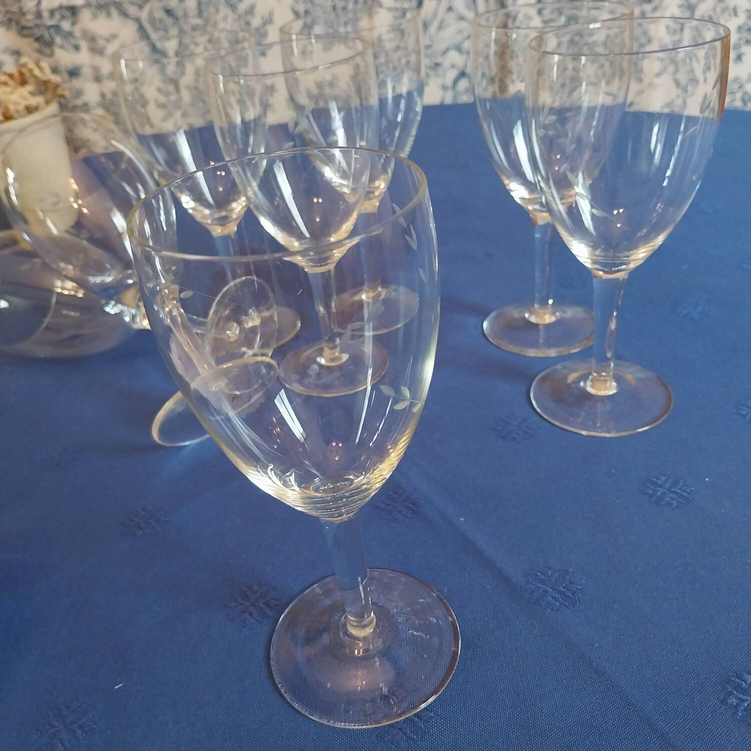 Vintage crystal stemware