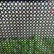 Fireplace screen black metal perforated sheet 3 vintage leaves