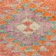 Tapis runner vintage orange à motifs géométriques faits main, 86x319Cm