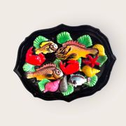 Vallauris wall decoration in polychrome ceramic, marine decor 1960.