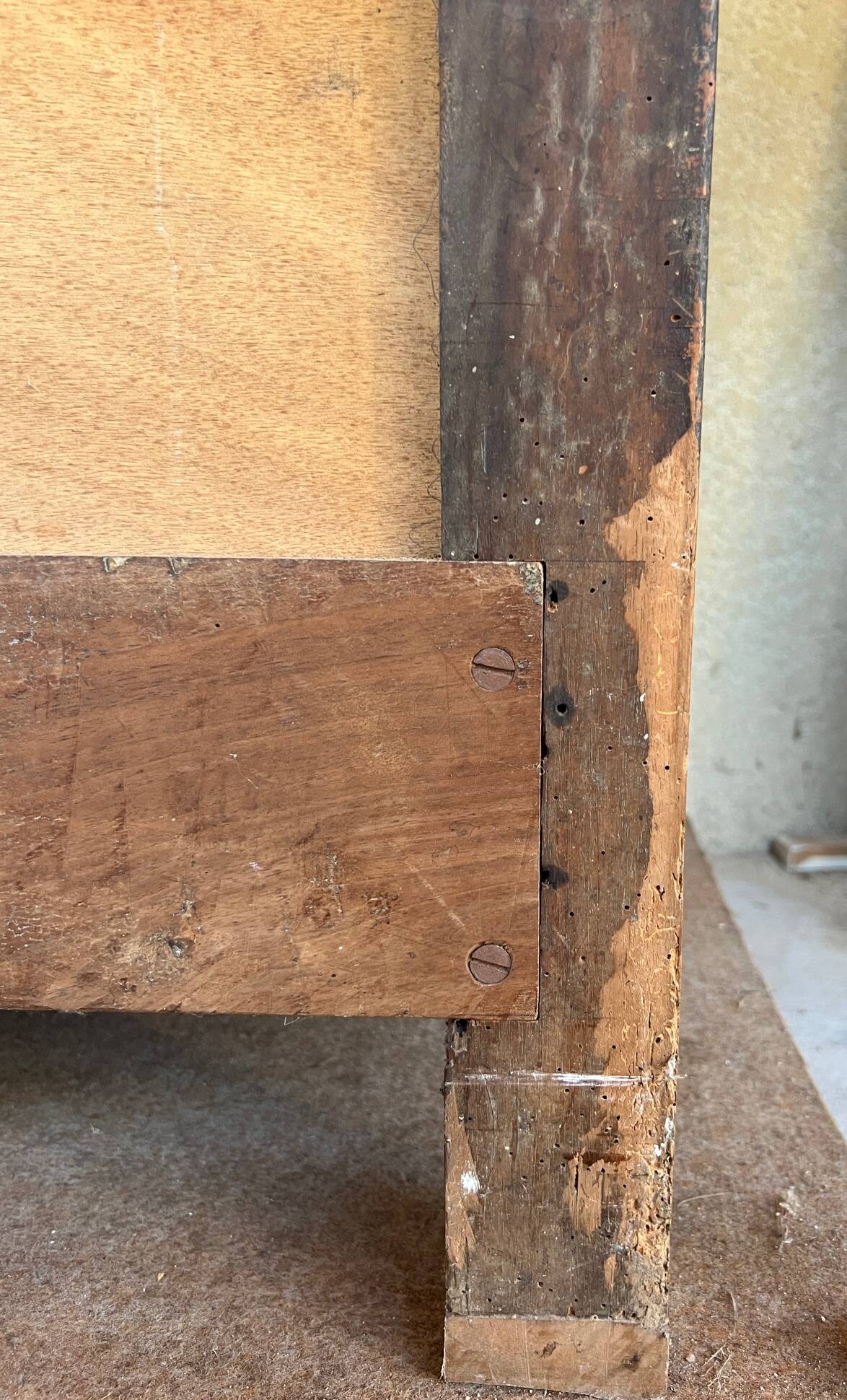 19th century Dauphinois sideboard in cherry wood, 2-part sideboard