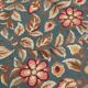 Large Floral Needlepoint Rug 217x277cm Teal Green Traditional Flatweave Carpet