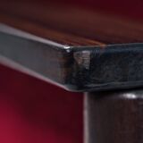 2 red velvet Amsterdam School Art Deco chairs, The Netherlands, 1930s