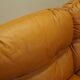 Orange leather sofa, Space Age design, 1960s, production: Italy