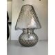Smoked Fumé Glass Table Lamp in Murano Style with Diamond-Processed “Ballot”