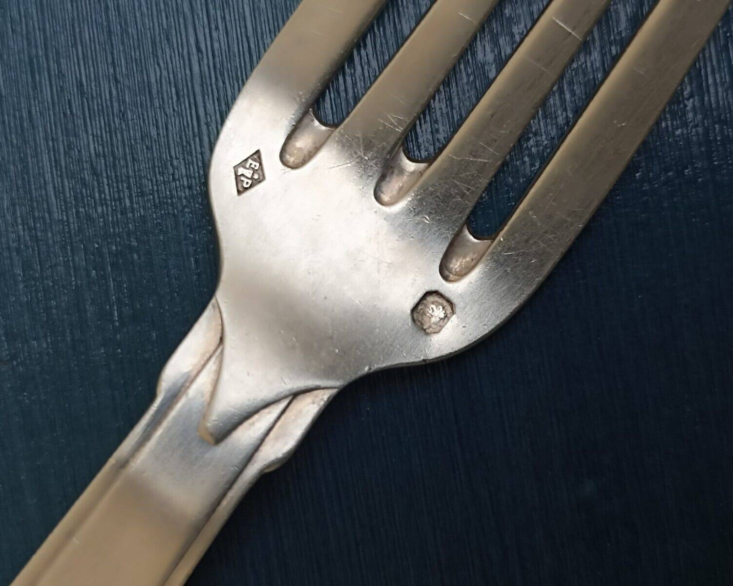 Solid silver fork and spoon Ernest Prost Paris, 1920s-1930s