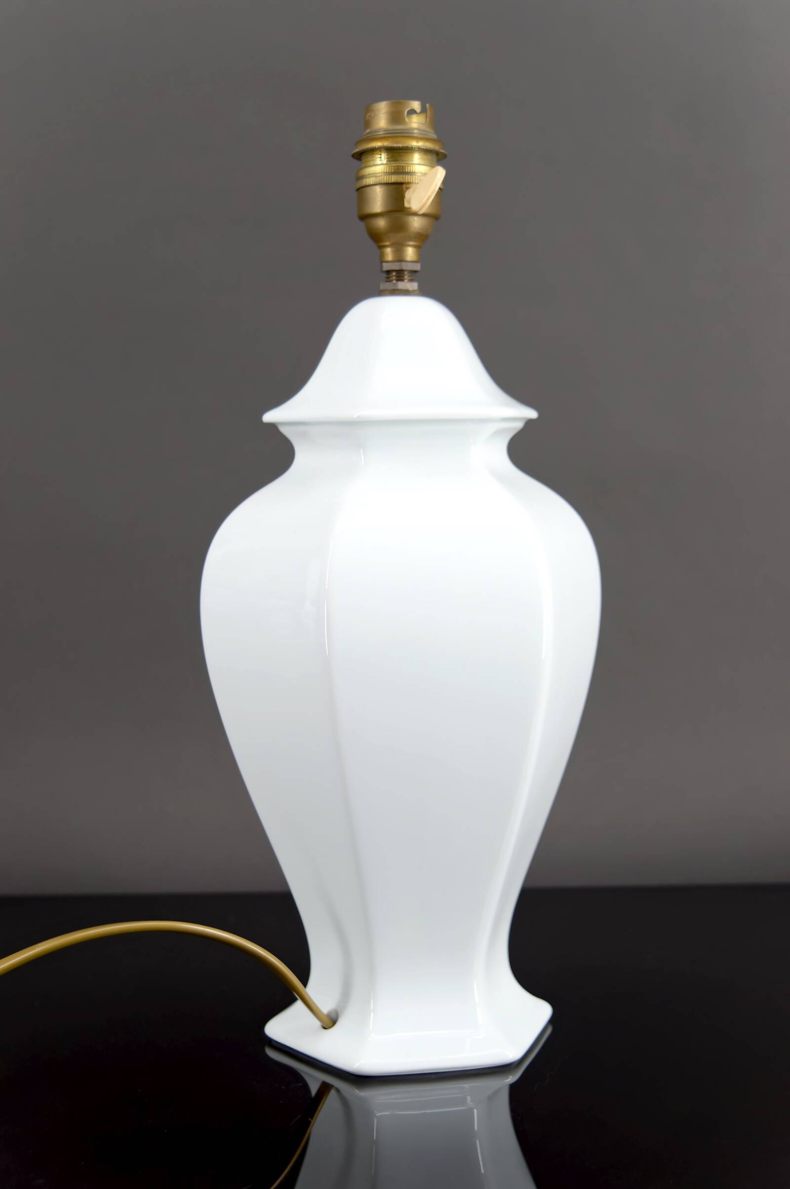 White porcelain lamp, France, circa 1950-1960