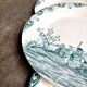 6 assiettes plates n°2 Salins en terre de fer, service "Delft"