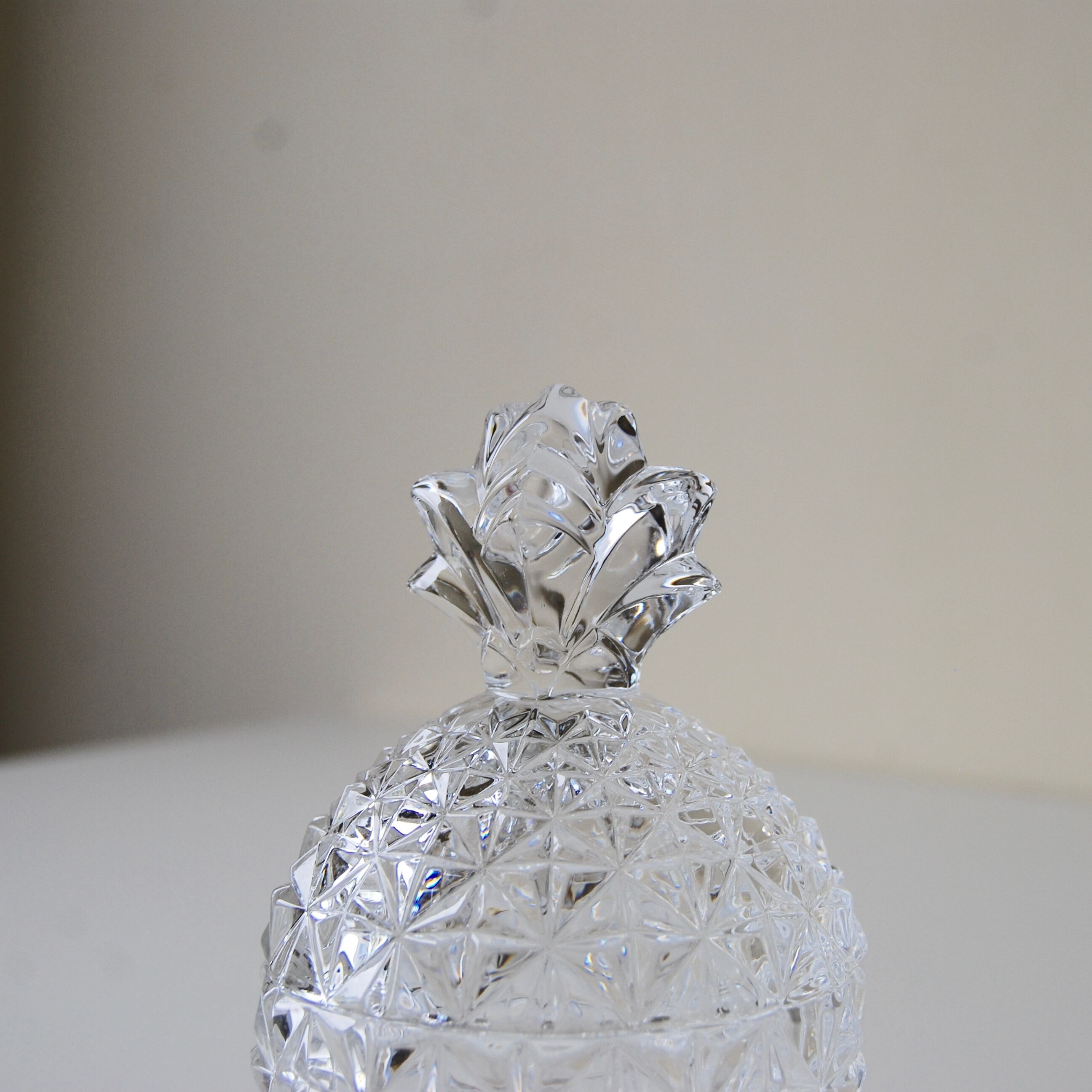 Pineapple cut glass box