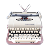 Underwood Quiet Tab De Luxe Caramel and Chocolate Typewriter 1954 revised