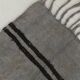 Striped Pattern Gray & Black Vintage Kilim Rug, 188x267Cm