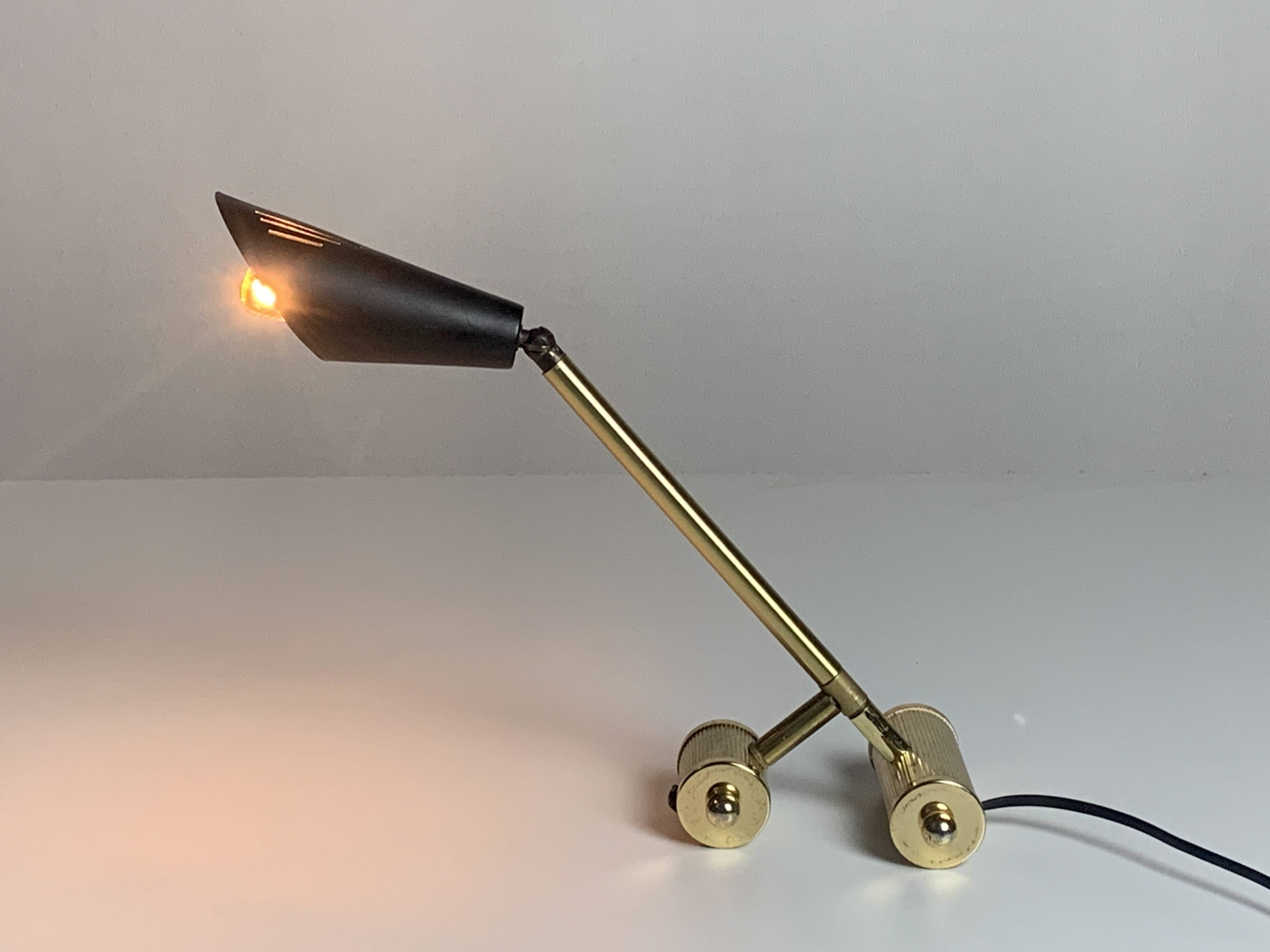 Small midcentury adjustable diabolo counter balance architectural desk lamp, 1960s