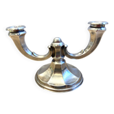Antique Candlestick Holder Germany 1930 Art Deco Wilhelm Wolff Silver Plated