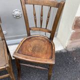 Lot of 4 mismatched bistro chairs