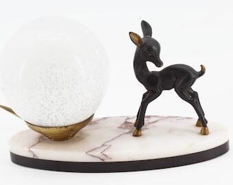 Art Deco fawn lamp