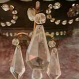 Religious wall light with tassels and eglomised glass