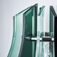 Pair of Veca wall lights, green murano glass, Italy 1970