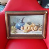 Framed painting. Still life. Oil signed.