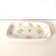 Lunéville rectangular dish/dish with green and yellow geometric pattern