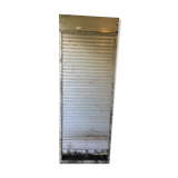 Industrial cabinet with sliding curtain