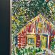 Original Swedish Oil On Canvas – “Red Hut” By Uno F. Svensson – Vintage & Framed – 68 × 57 Cm (26.8" × 22.4")