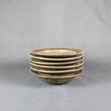 Blanot stoneware, series of 6 hollow plate vintage