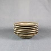 Blanot stoneware, series of 6 hollow plate vintage