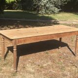 Farmhouse table made of natural wood