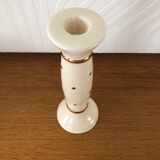 Candle holder in cream and gold porcelain