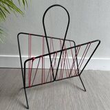 Vintage scoubidou magazine holder