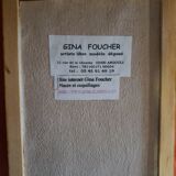 Mother-of-pearl paintings and shells, signed Gina Foucher