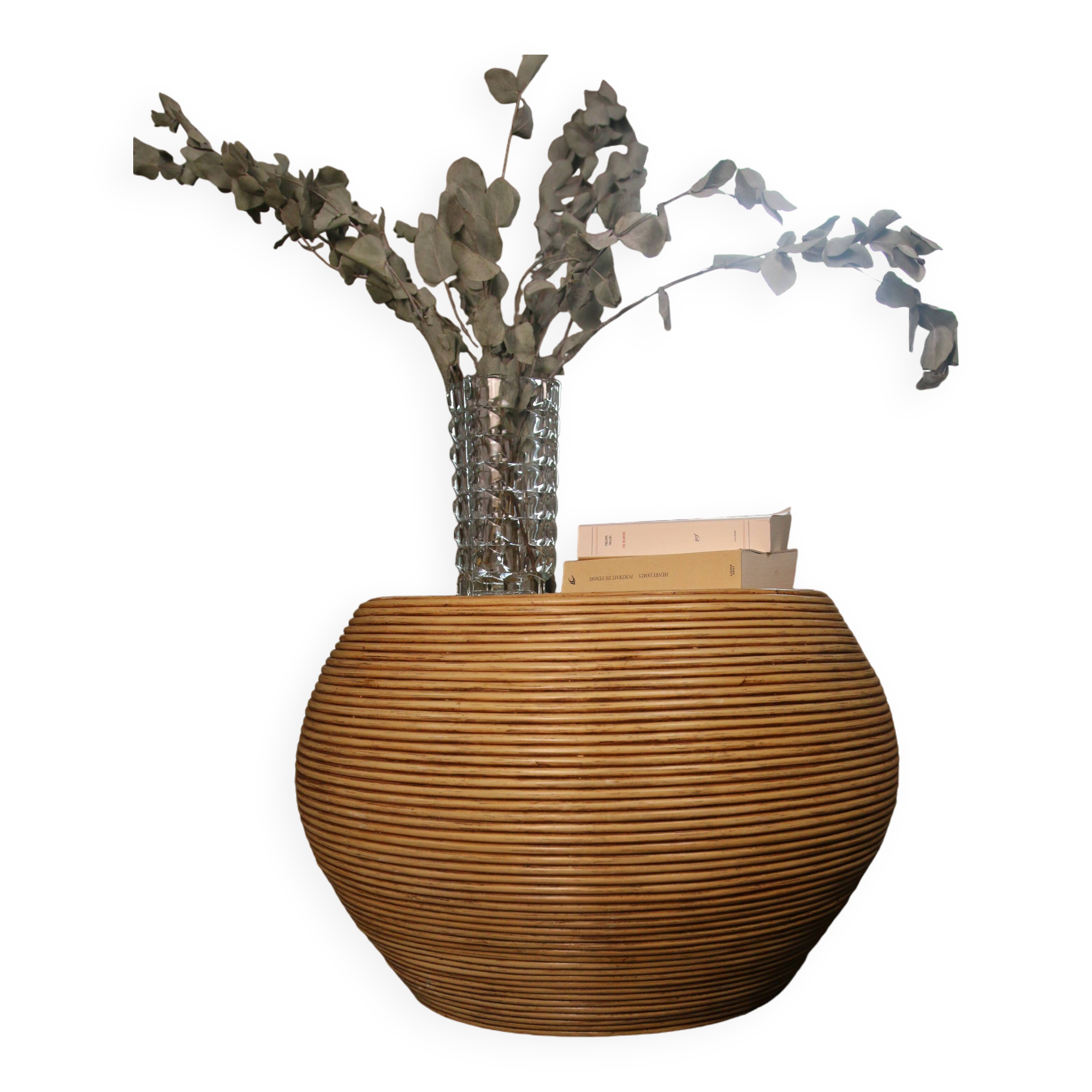 Vintage rattan table