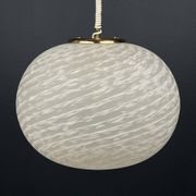 Large swirling Murano glass pendant lamp from Vetri Murano, Italy, 1970s.