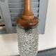 Lustre verre bulle et teck