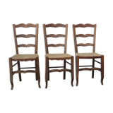 3 straw chairs