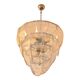 Contemporary Modern Clear "Petals" Glass Chandelier