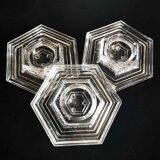 Hexagonal glass egg cup