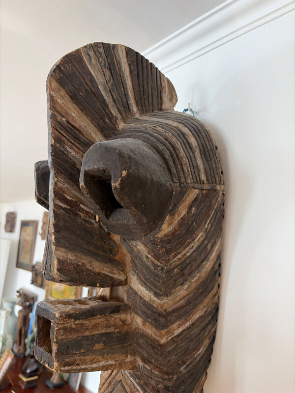 Objet décoration africain masque en bois