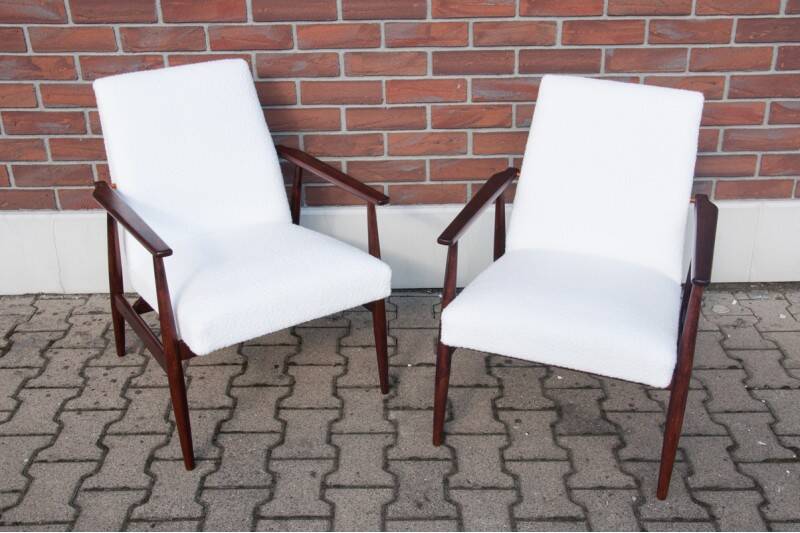 Lisek 300-190 armchairs, designed by H. Lis, Poland, 1960s. After renovation.