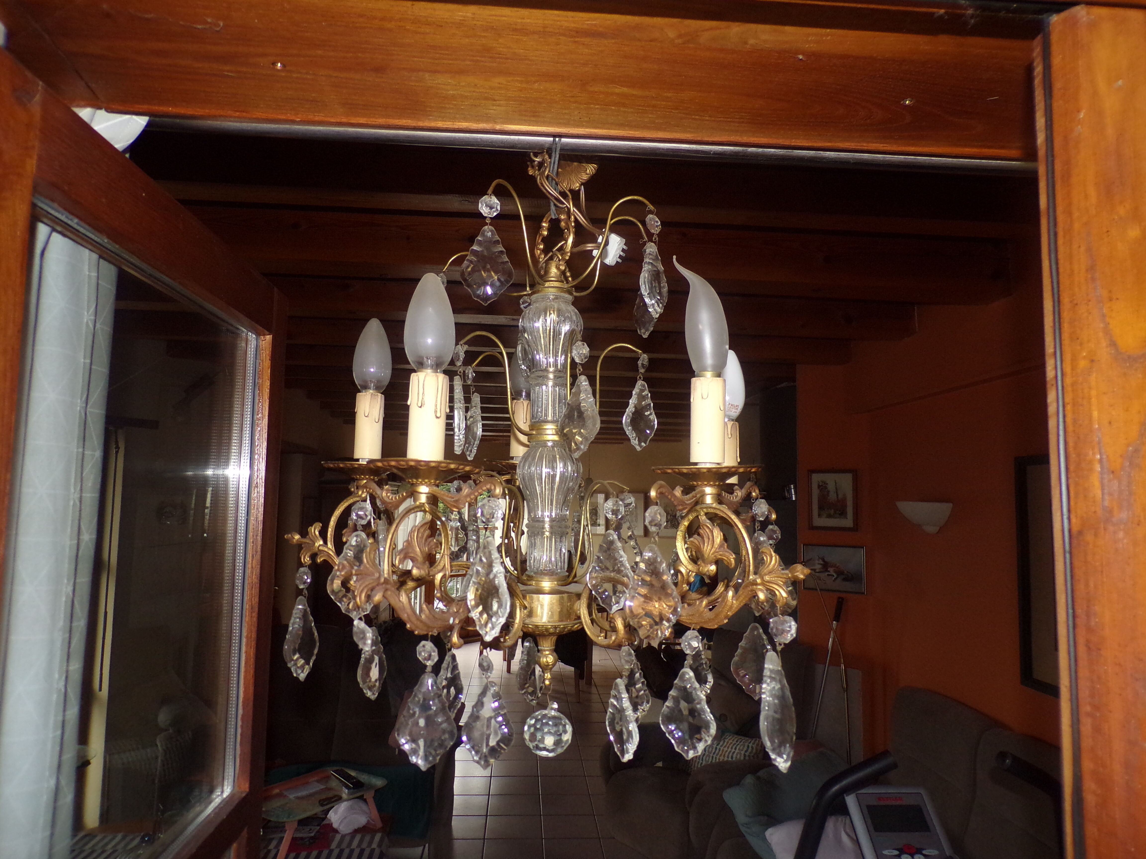 Vintage chandelier with 5 lights