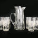 Orange service, vintage crystal water service. Year 50