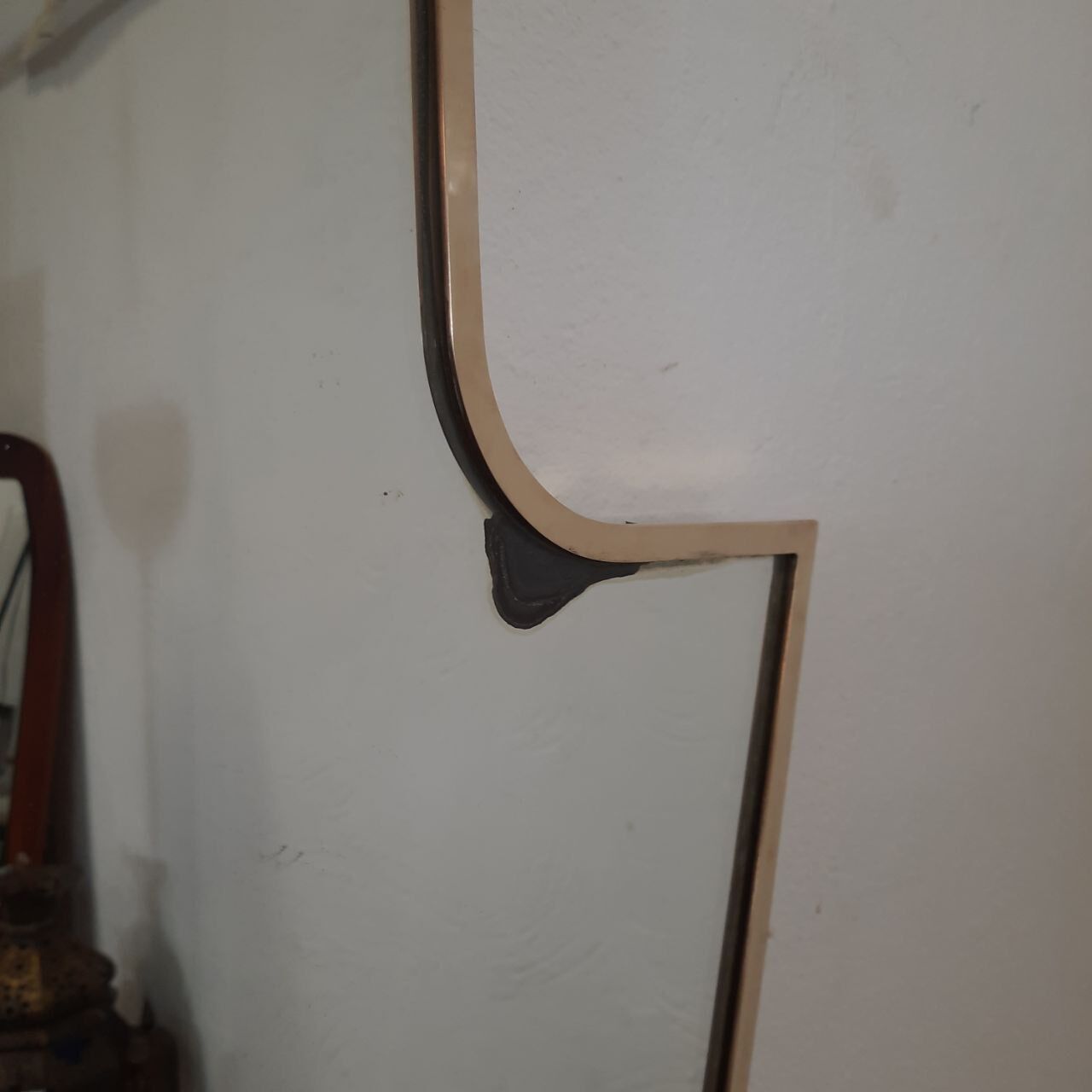 Miroir en laiton années 1950