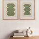 Duo of abstract paintings - 30x40cm - paintings on paper - signed Eawy