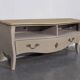 Wooden TV cabinet, 1 drawer, 2 storage spaces, Taupe patina