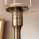 Tällbyn mushroom table lamp Ikea vintage white opaline glass chrome