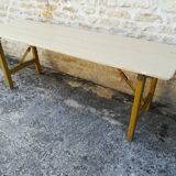 Folding brewery table