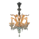 Venetian lustre in colourless Murano glass, 6 light arms, circa 1950.